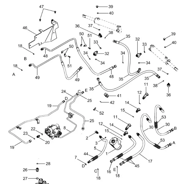 87442616 - Шланг гидравл. рул. сист. TGT8/Mg.